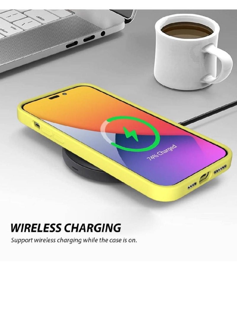 GENNEXT Soft Silicone Anti-Scratch Gel Rubber Shockproof Protective Case Cover For iPhone 14 Pro Yellow - Image 3