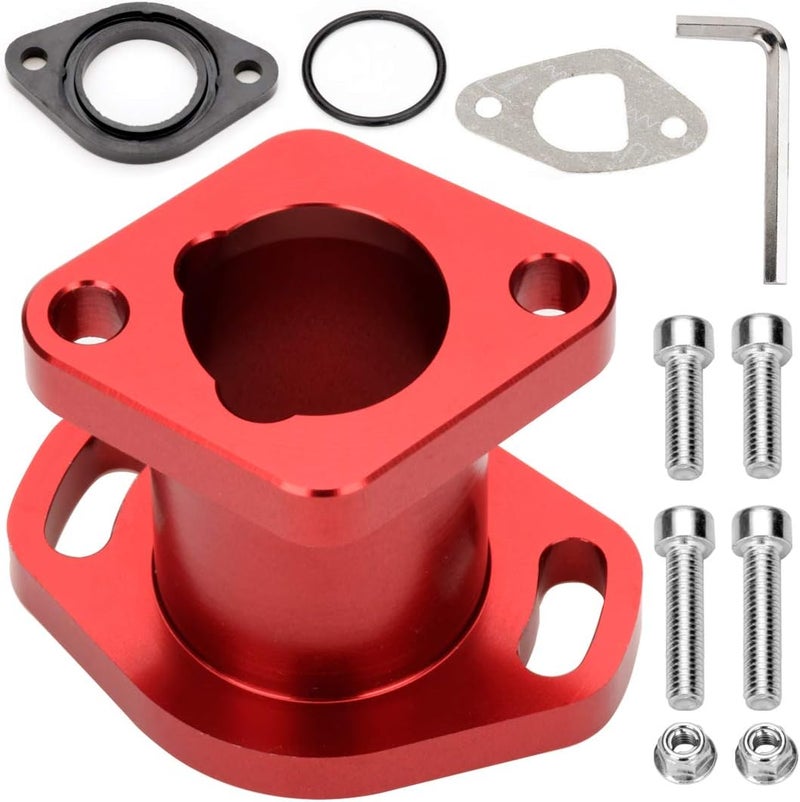 FVRITO Performance Racing Intake Pipe Inlet Manifold Compatible with Predator 212cc Coleman CT200U BT200X GX160 GX200 6.5HP OHV Chinese 196cc Clone Engines Mini Bike Go Kart Red - Image 1