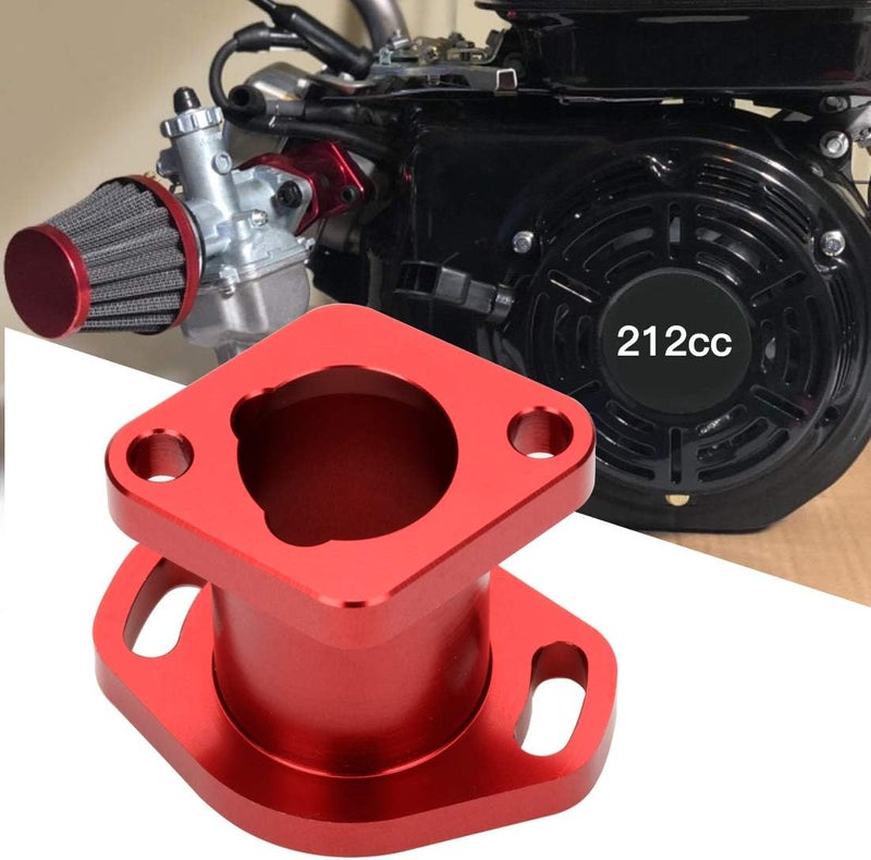 FVRITO Performance Racing Intake Pipe Inlet Manifold Compatible with Predator 212cc Coleman CT200U BT200X GX160 GX200 6.5HP OHV Chinese 196cc Clone Engines Mini Bike Go Kart Red - Image 4