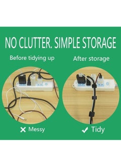 General 50PC Cable Ties Reusable - Cable Ties Multi-Purpose Tie Wrap Fastening Tape for Headphones  - Image 5