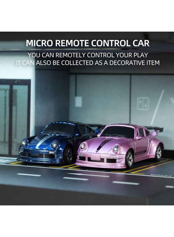 Loquat Toys 1:64 Four-wheel Drive Rc Remote Control Car 2.4G Desktop Pocket Mini Simulation Drift Car Lights Wholesale-Colour:Fqd23 Pink 911 - Image 4