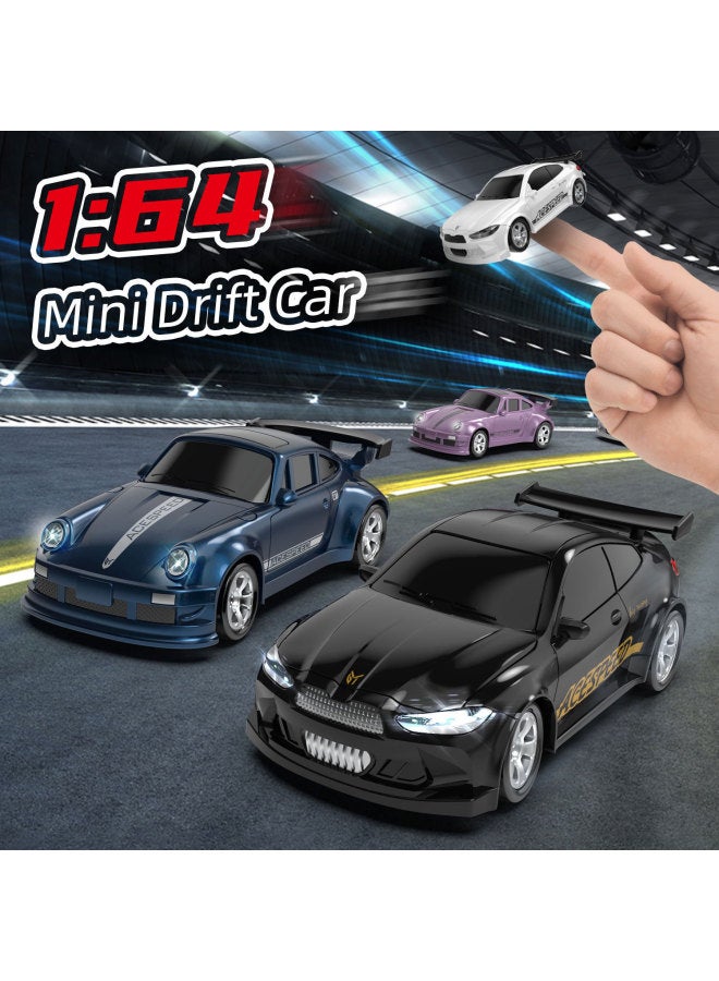 Loquat Toys 1:64 Four-wheel Drive Rc Remote Control Car 2.4G Desktop Pocket Mini Simulation Drift Car Lights Wholesale-Colour:Fqd23 Pink 911 - Image 2