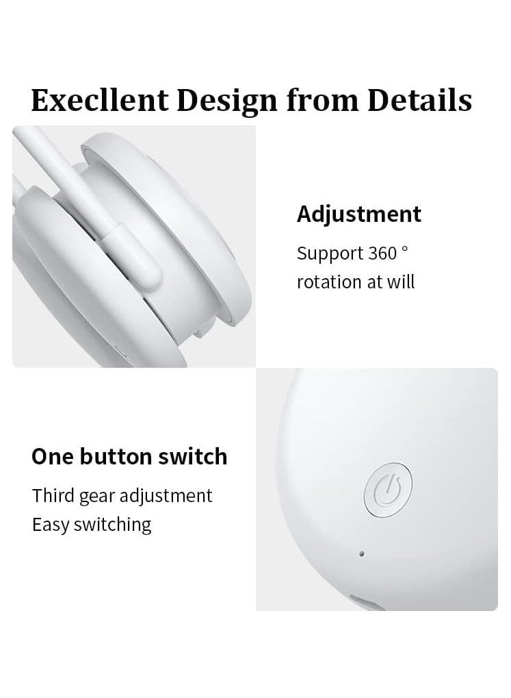 general Upgraded 360° Cooling Rechargeable Battery Operated Wearable USB Powered Hands Free Personal Fans,3 Speeds Adjustment for Travel Sports Outdoor Indoor - Image 4