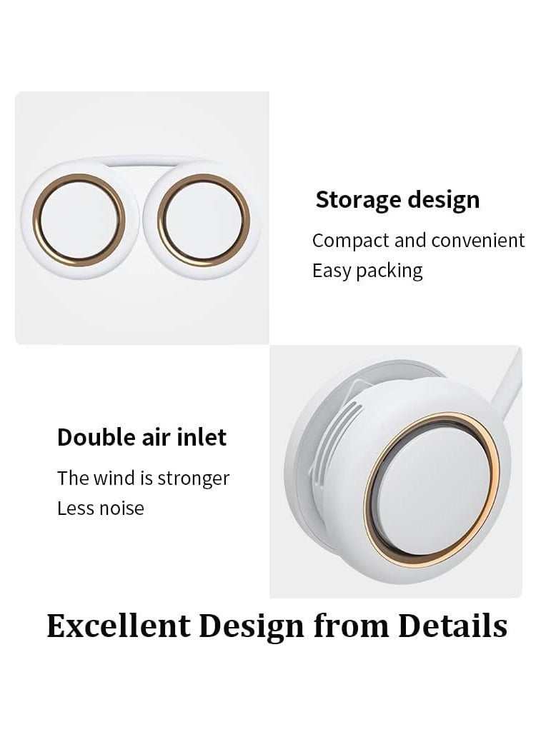 general Upgraded 360° Cooling Rechargeable Battery Operated Wearable USB Powered Hands Free Personal Fans,3 Speeds Adjustment for Travel Sports Outdoor Indoor - Image 3
