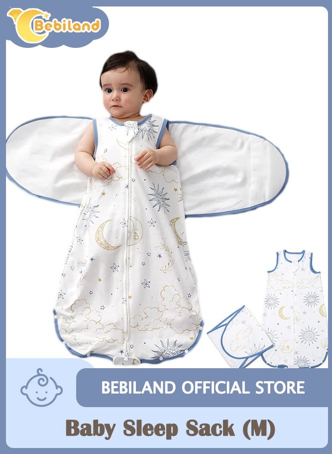 Bebiland Baby Sleep Sack, 6-12 Months Unisex Sleeping Bag for Babies and Toddlers, Zipper Toddler Sleeping Sack, Baby Infant Wearable Blanket, Comfy Soft Lightweight Adjustable Swaddle Sleepsack (M)  - Image 1