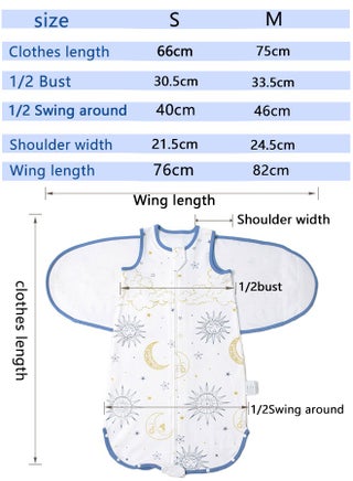 كيس نوم للاطفال، كيس نوم من الرايون للجنسين للرضع والاطفال الصغار، كيس نوم بسحاب للاطفال الرضع، بطانية قابلة للارتداء، مريحة وناعمة وخفيفة الوزن وقابلة للتعديل - view 2