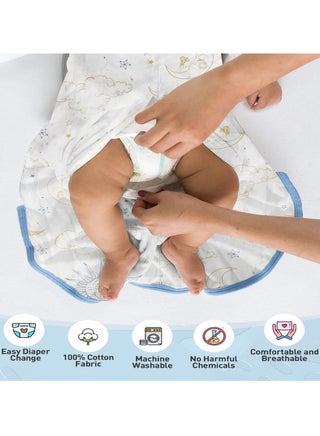 كيس نوم للاطفال، كيس نوم من الرايون للجنسين للرضع والاطفال الصغار، كيس نوم بسحاب للاطفال الرضع، بطانية قابلة للارتداء، مريحة وناعمة وخفيفة الوزن وقابلة للتعديل - view 5