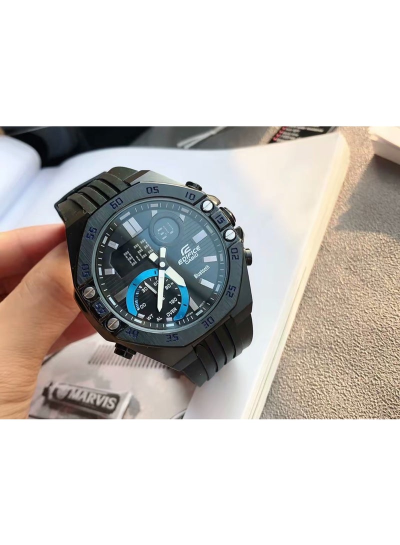 Casio EDIFICE Bluetooth series - Fashionable and Trendy Business Bluetooth Classic Pointer Three-Handed Artificial Sapphire Glass Mirror Surface Waterproof Quartz Movement - Image 2