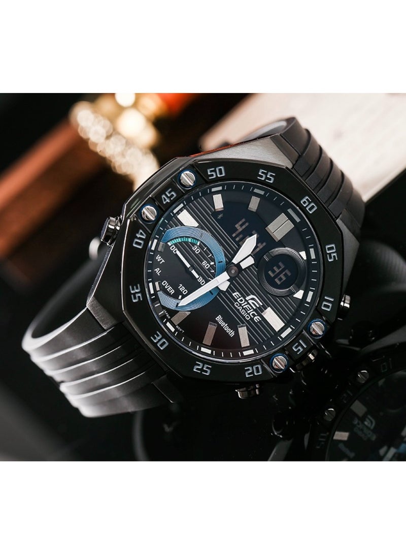 Casio EDIFICE Bluetooth series - Fashionable and Trendy Business Bluetooth Classic Pointer Three-Handed Artificial Sapphire Glass Mirror Surface Waterproof Quartz Movement - Image 4