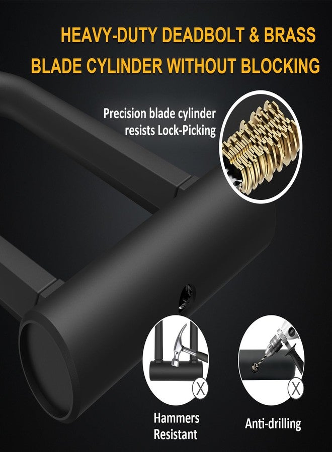 UBULLOX Bike U Lock Heavy Duty Bike Lock Bicycle U Lock, 16mm Shackle and 4ft/6ft Length Security Cable with Sturdy Mounting Bracket for Bicycle, Motorcycle and More - Image 3
