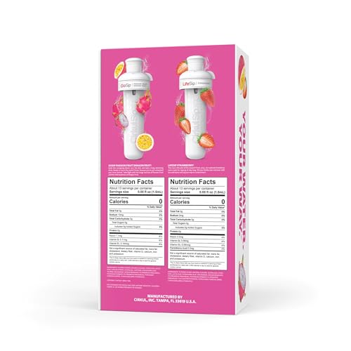 Cirkul 32oz. Hot Pink Stainless Steel Water Bottle Starter Kit with Pink Lid and 2 Flavor Cartridges (1 LifeSip Strawberry, 1 GoSip Passion Fruit Dragon Fruit) No Sugar, Zero Calorie Drink Mix - Image 4
