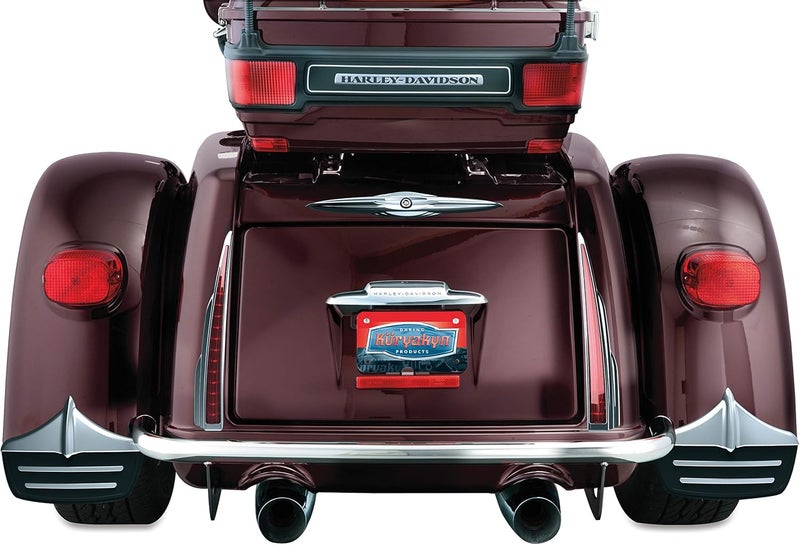 Kuryakyn 7220 Rear Wheel Mud Flaps/Splash Guards for Harley-Davidson Trikes - Chrome & Black - Image 5