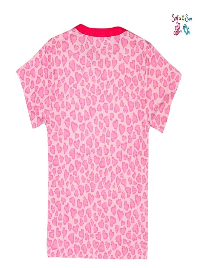 Sofie & Sam Premium Cotton 1 Pc Baby T-Shirt Half Sleeves (12-18) Months - Hearts/Pink - Image 2