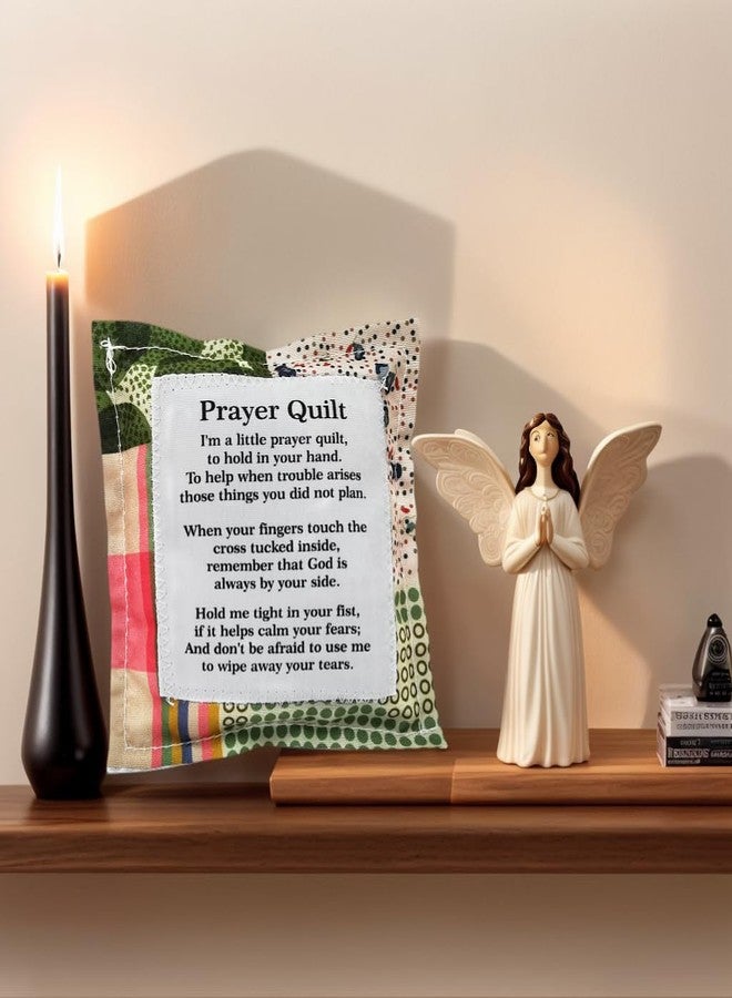 RONDURE Prayer Quilt with Cross Inside Mini Pocket Prayer Quilt Squares with Poem Patches Scripture Handmade in Malaysia, Religious Christian Gifts for Women Mother's Day Sympathy Pastor Appreciation Gifts - Image 2