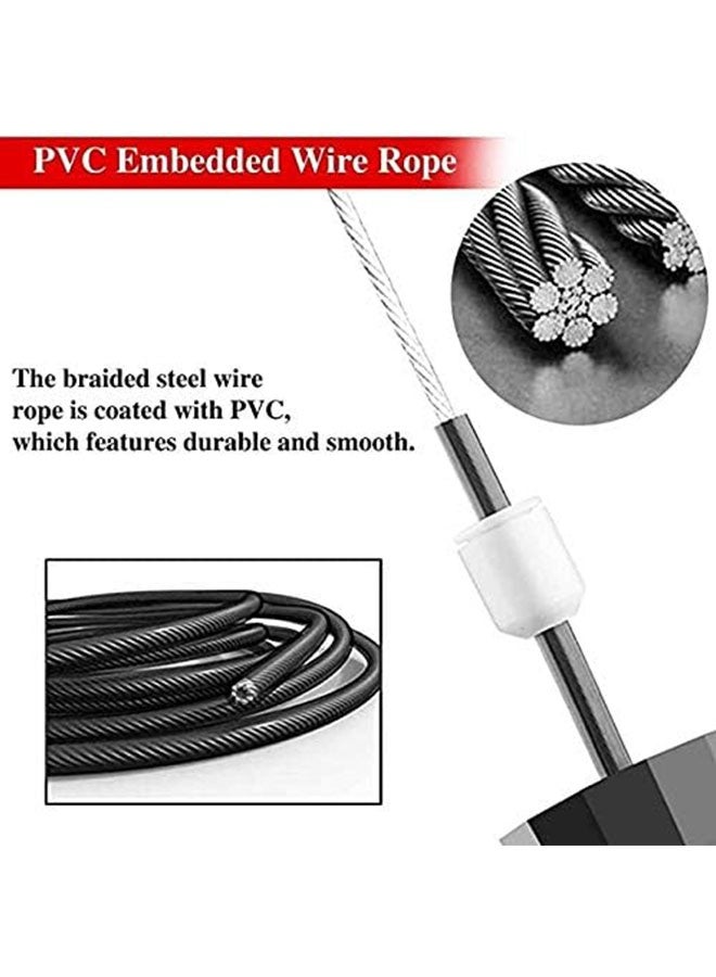 Adjustable Speed Heavy Weighted Steel Wire Exercise Skipping Jump Rope, PVC Weighted Speed Exercise Jump Rope Breathing Handle 360 Degree Rotation - Image 2