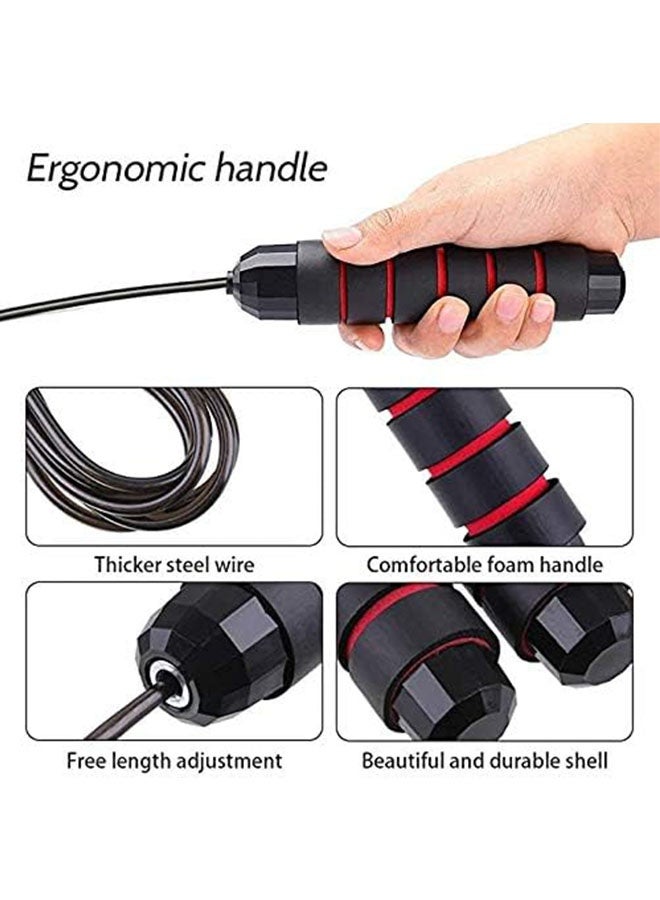 Adjustable Speed Heavy Weighted Steel Wire Exercise Skipping Jump Rope, PVC Weighted Speed Exercise Jump Rope Breathing Handle 360 Degree Rotation - Image 5