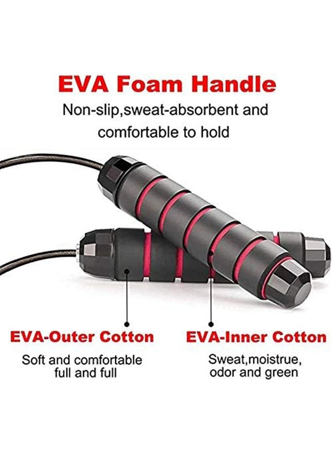 Adjustable Speed Heavy Weighted Steel Wire Exercise Skipping Jump Rope, PVC Weighted Speed Exercise Jump Rope Breathing Handle 360 Degree Rotation - Image 3