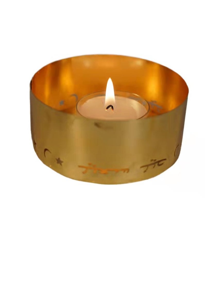 Y&D 4 Pieces Projection Candle Holder Candle Holder Home Decoration Holiday Decoration The Auspicious Celebration Of Ramadan In Arabic - Image 4