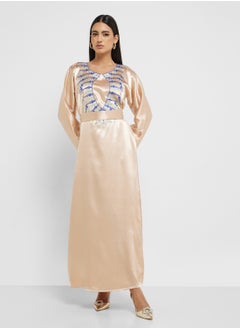 hayas closet Emroidered Belted Jalabiya  - Image 4