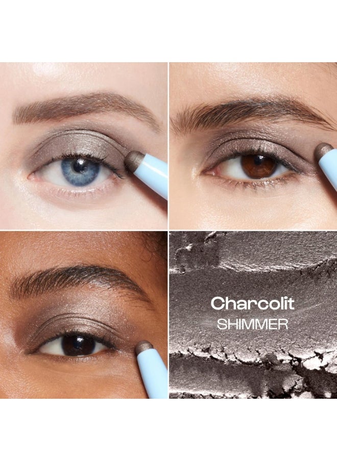 ALLEYOOP ALLEYOOP 11th Hour Cream Eye Shadow Sticks - Charcolit (Shimmer) - Award-winning Eyeshadow Stick - Smudge-Proof and Crease Proof for Over 11 Hours - Easy-To-Apply and Compact for Travel, 0.05 Oz  - Image 2