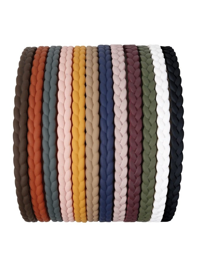 ووفوووفو عصابات رأس رفيعة من WOVOWOVO للنساء، 12 قطعة من عصابات الرأس البلاستيكية مع عصابات رأس أسنان، عصابات شعر للتمشيط، إكسسوارات شعر للفتيات والمراهقات والنساء - Image 1