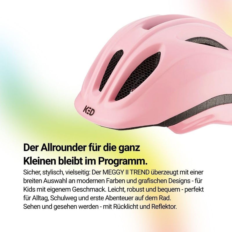 KED Meggy II Trend 2024 Kids Bicycle Helmet with LED Light - Made in Germany - Image 5