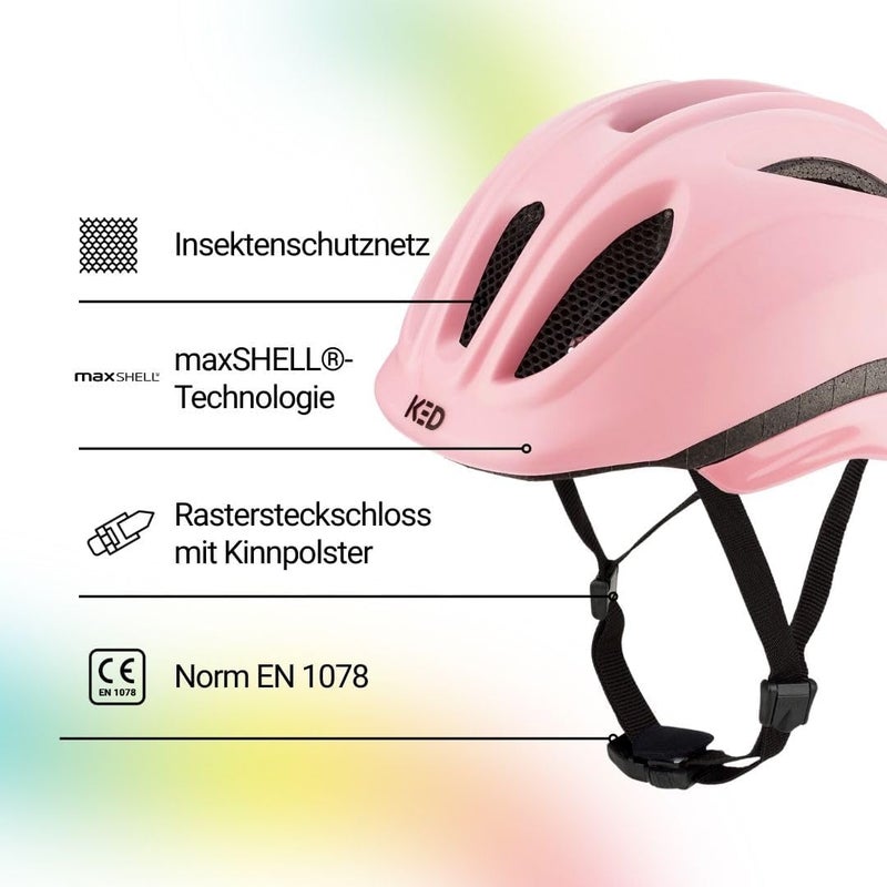 KED Meggy II Trend 2024 Kids Bicycle Helmet with LED Light - Made in Germany - Image 2