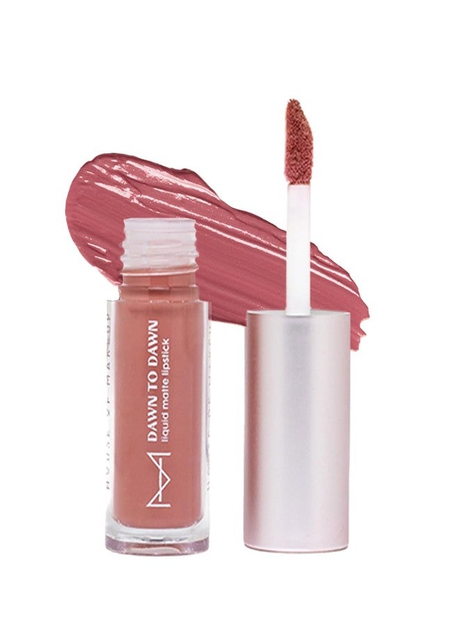 House Of Makeup Matte Liquid Lipstick MINIS with Hyaluronic Acid & Vitamin E | Long Lasting, Smudgeproof | Non-cakey, Non-drying | 2 ml | Pink Butter - Image 1