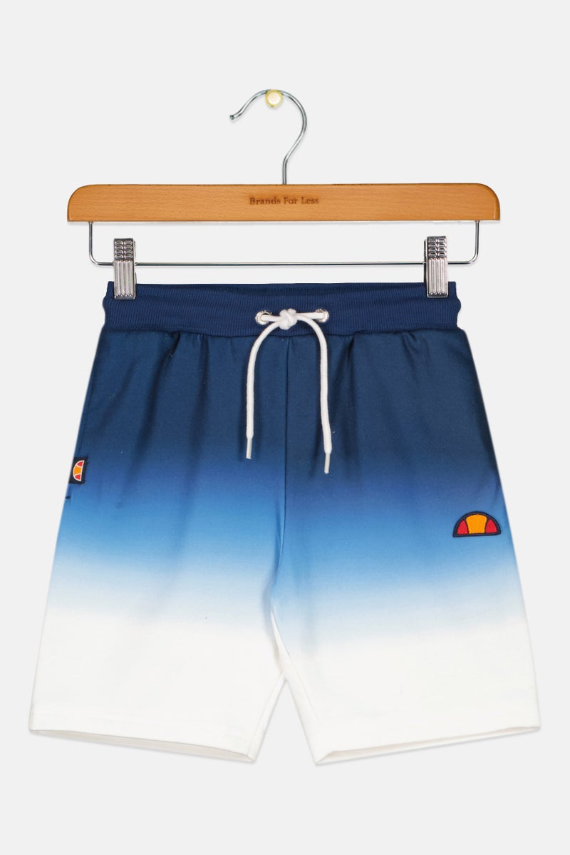 Ellesse Kids Boy Embroidered Logo Training Shorts, Blue Combo - Image 1
