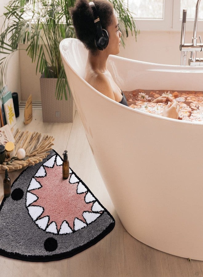 TRUEDAYS Bathroom Rug Bath Mat Shark Shaped Non Slip Bath Rug Extra Soft and Absorbent Microfiber Bath Rugs for Bathroom Floor Tub and Shower Dry Quickly - Image 2