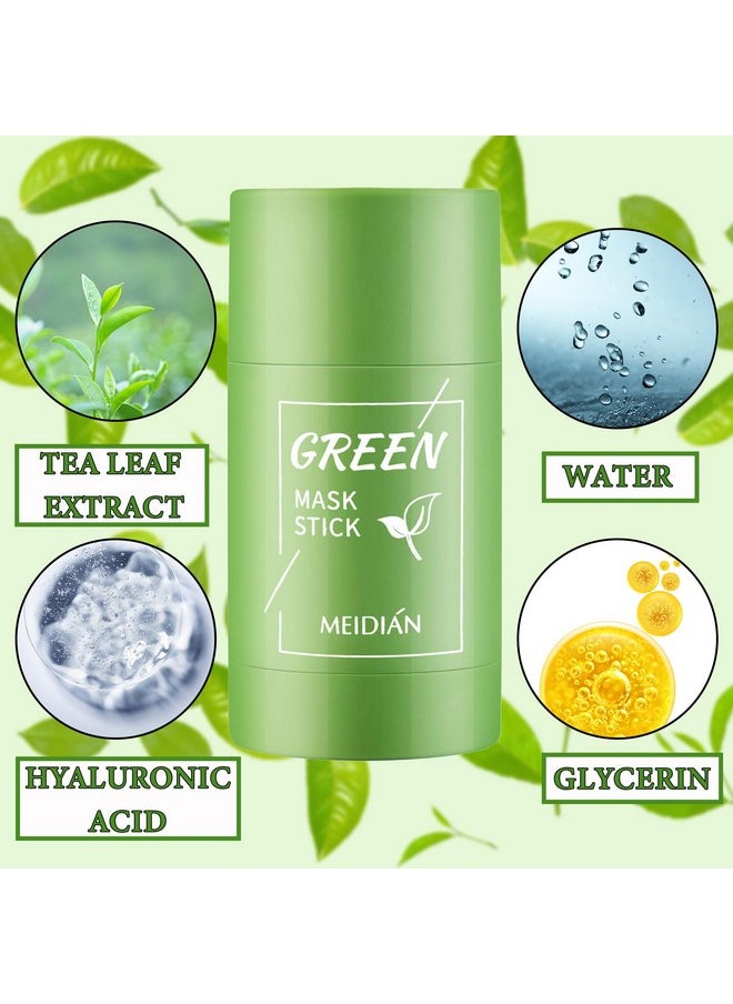 2Pcs Green Tea Mask Stick For Face Moisturizing Green Mask Stick With Green Tea Extractdeep Pore Cleansingoil Controlremoves Blackheads Hydrating Green Face Mask Stick For All Skin Types