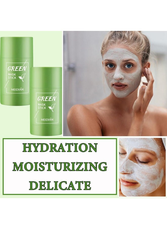 2Pcs Green Tea Mask Stick For Face Moisturizing Green Mask Stick With Green Tea Extractdeep Pore Cleansingoil Controlremoves Blackheads Hydrating Green Face Mask Stick For All Skin Types