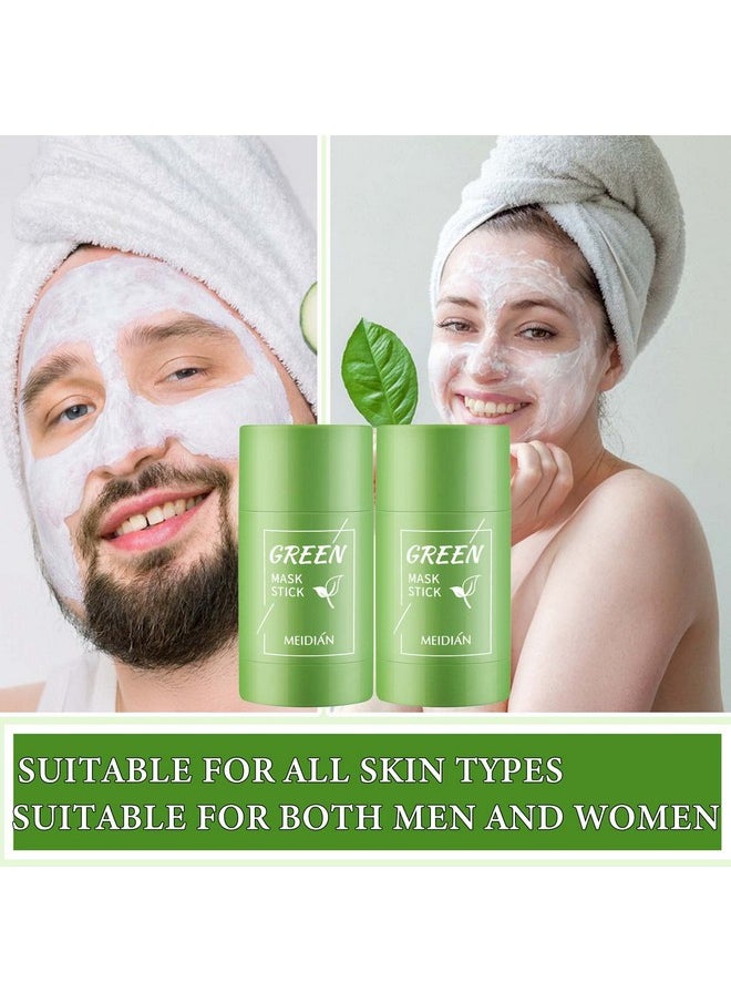 2Pcs Green Tea Mask Stick For Face Moisturizing Green Mask Stick With Green Tea Extractdeep Pore Cleansingoil Controlremoves Blackheads Hydrating Green Face Mask Stick For All Skin Types