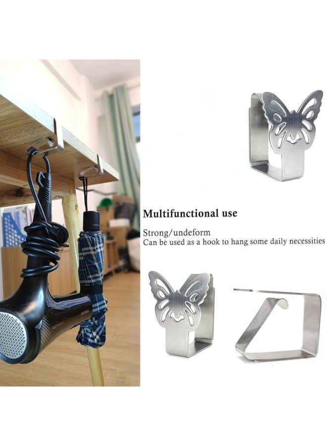 SYOSI Tablecloth Clips for Outdoor Dining Table 8 pcs Picnic Tables Clips Thickened Strong Stainless Steel，Table Cloth Clips Holders Ideal for Outdoor and Indoor ,Kitchen, Picnic,Party(Butterfly, 8) - Image 5