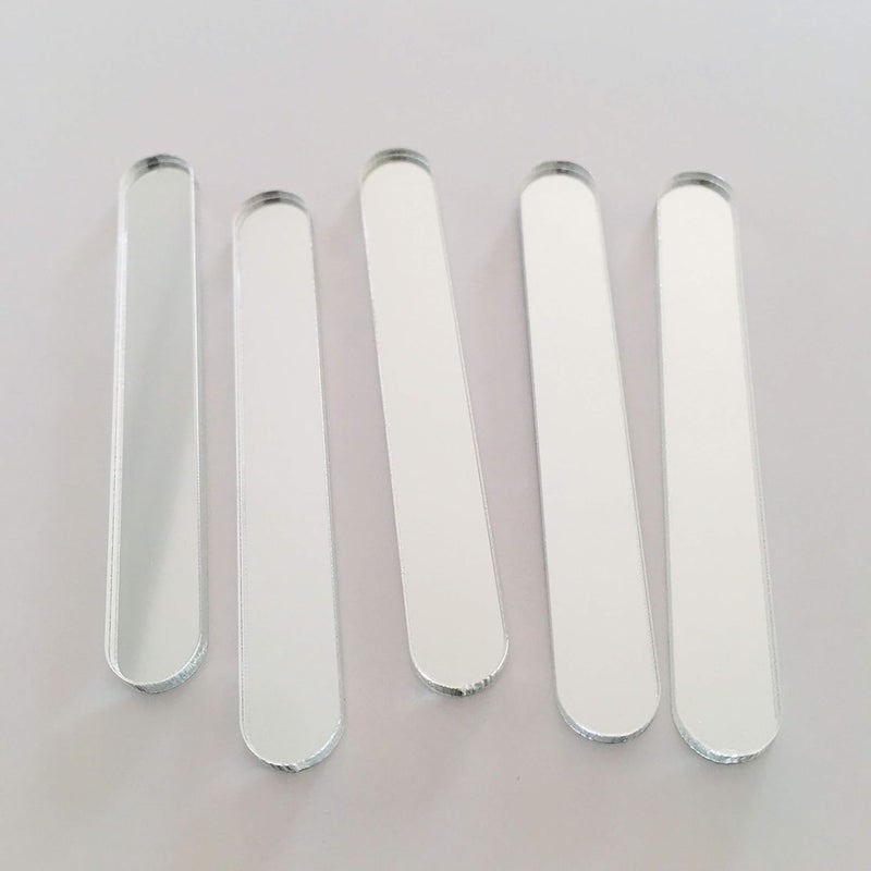 CHENRUI 30 Pcs Mini Acrylic Cakesicle Popsicle Sticks for Ice Creamsicle Candy Apple (Silver Mirror) - Image 1