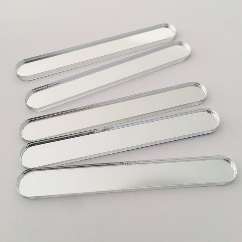 CHENRUI 30 Pcs Mini Acrylic Cakesicle Popsicle Sticks for Ice Creamsicle Candy Apple (Silver Mirror) - Image 2