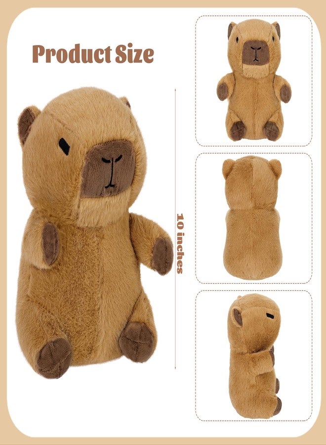 Elcoho 12 Pieces Capybara Plush with Clothes & Accessories and Gift Bag 10 inch Capybara Stuffed Animal Dress Up Dolls Plushies Birthday Gifts, Daily Cute - Image 2