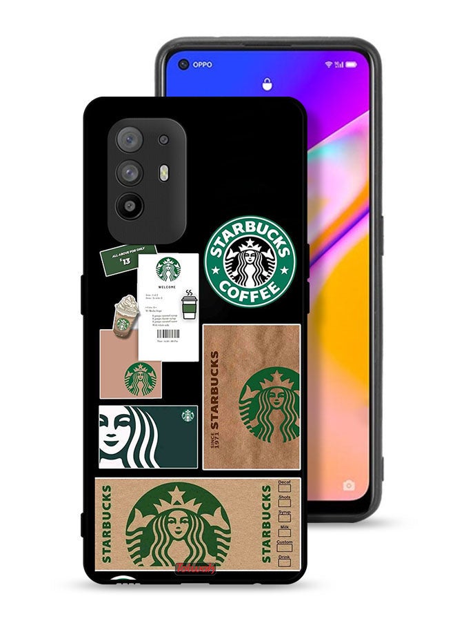 Tolwak Oppo A95 5G Protective Case Cover Starbucks Sticker - Image 1
