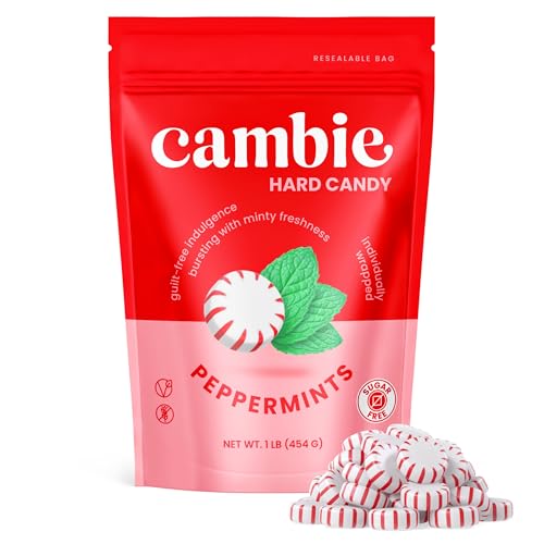 Cambie Sugar Free Hard Candy 1 lb of Sugar Free Candy Individually Wrapped Peppermint - Image 5