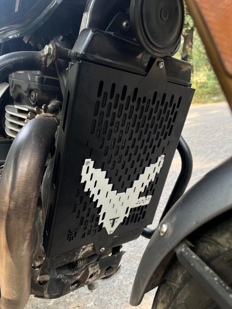 MILACHIN Triumph Speed 400 Motorcycle Protection Combo Kit 8-Piece Set Finish Black and Silver, Includes Back Carrier, Both Side Footrest, Sump Guard Easy Install for TriumphH Speed 400. - Image 4