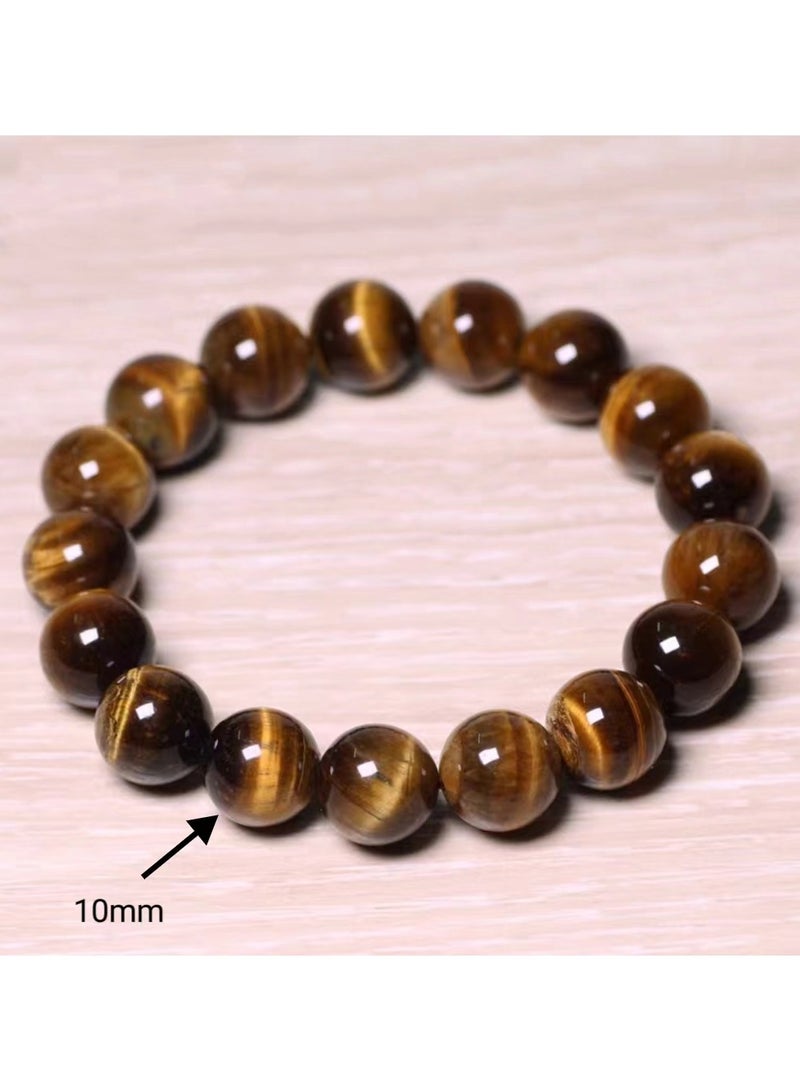 Tiger eye stone bracelet, unisex beaded bracelet, blessing bracelet, brings good luck, health, courage and strength  - Image 2