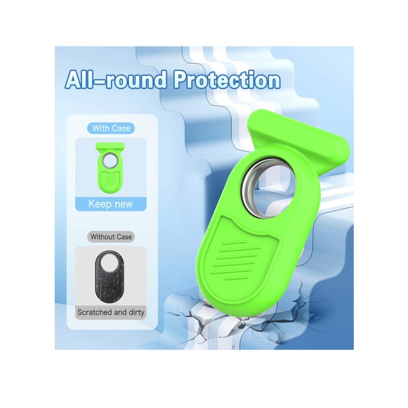 Barakah حزمة 2 من حافظة علامة ذكية 2 مع دبوس أمان مخفي متوافقة مع سامسونج جالاكسي سمارت تاج 2، غلاف سيليكون كامل لسمارت تاج 2 مع مشبك بروش للملابس وحقيبة الظهر والحيوانات الأليفة - Image 2