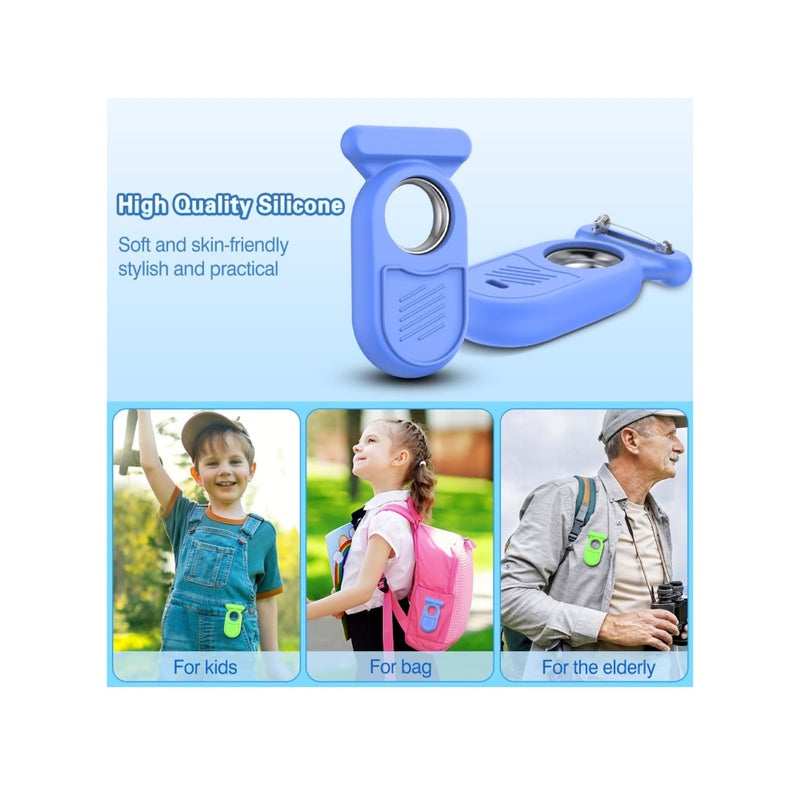 Barakah حزمة 2 من حافظة علامة ذكية 2 مع دبوس أمان مخفي متوافقة مع سامسونج جالاكسي سمارت تاج 2، غلاف سيليكون كامل لسمارت تاج 2 مع مشبك بروش للملابس وحقيبة الظهر والحيوانات الأليفة - Image 4