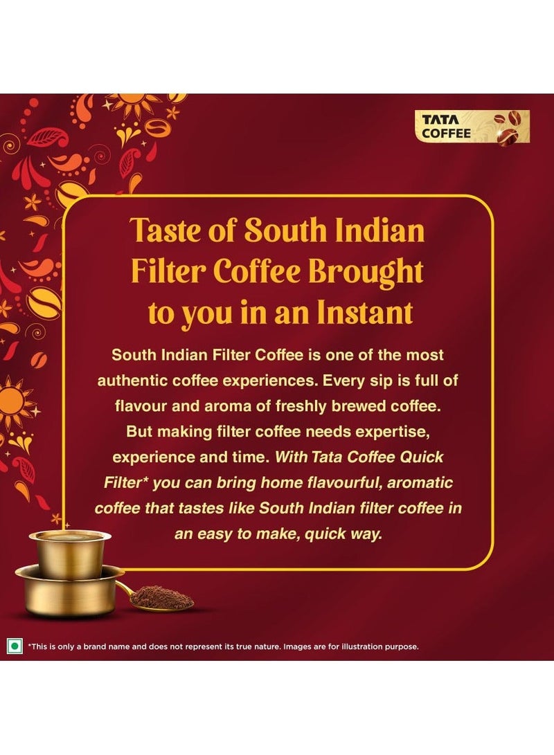 تاتا كوفي كويك فيلتر تين 100 جرام يكفي لـ 50 كوبًا من القهوة المطحونة سهلة التحضير قهوة سريعة التحضير مزيج من الهندباء - Image 4