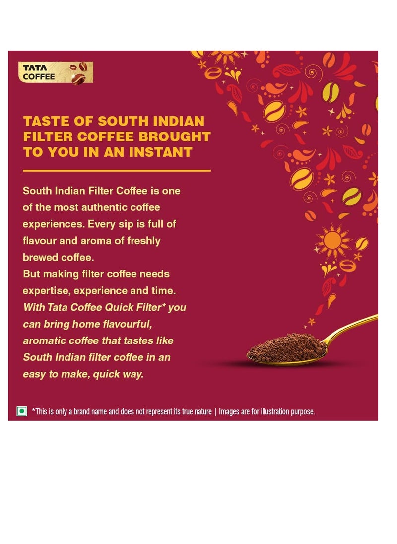Tata - Tata Coffee Quick Filter Tin  100G  Makes 65 Cups Powder Coffee  Can Easy To Make  Instant Coffee Chicory Mix - Image 1