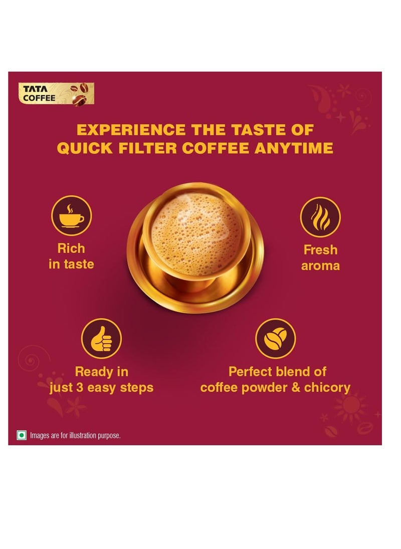 Tata - Tata Coffee Quick Filter Tin  100G  Makes 65 Cups Powder Coffee  Can Easy To Make  Instant Coffee Chicory Mix - Image 1