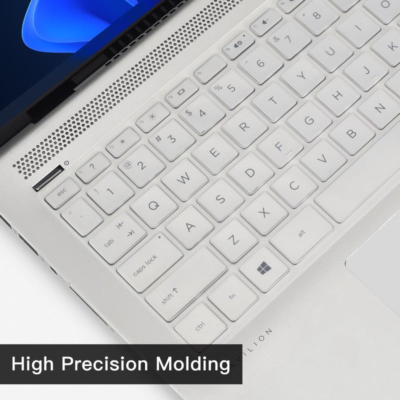 CaseBuy غطاء لوحة المفاتيح لجهاز HP 14 لابتوب و HP Pavilion x360 14 14-dq 14-fq 14m-ba/cd/dh 14-df/dk/ds/BF/CM 14-CF 14-dq0040nr 14-dq0052dx 14-dq0762dx dq0760dx 14-dq5043cl 14-dq0055dx 14-fq1025nr/fq0033dx - شفاف - Image 4