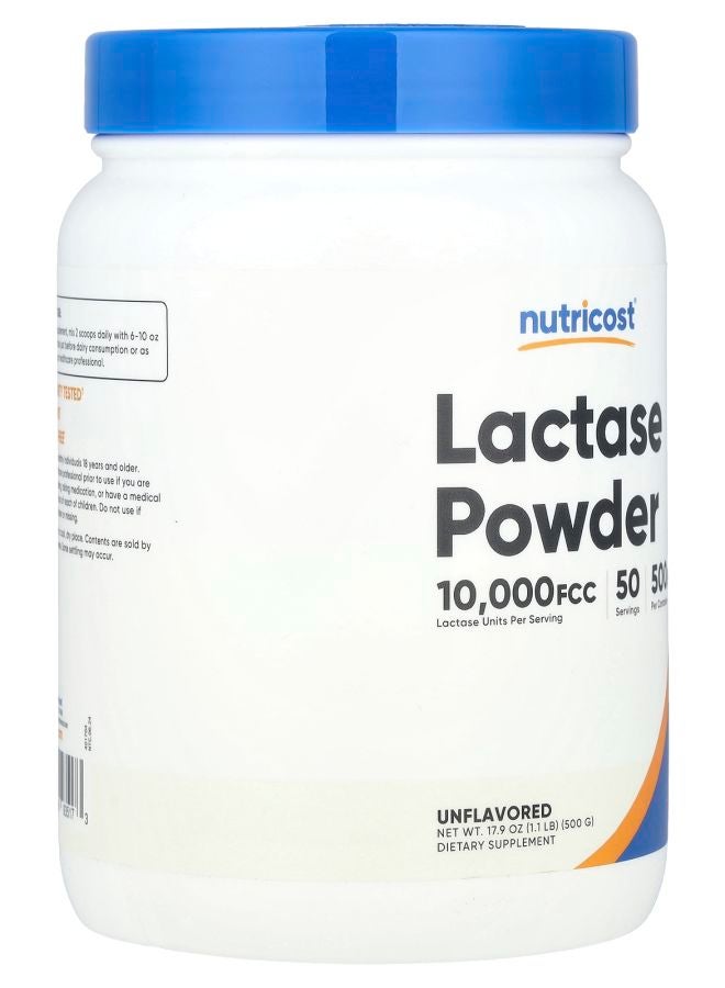 Nutricost مسحوق اللاكتاز غير المنكه 1.1 رطل (500 جرام) - Image 2