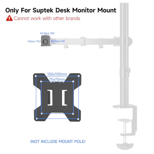 Suptek Monitor Mounting Plate for Suptek Monitor Computer Mounting System 75x75 and 100x100mm(MD6MB) - Image 2