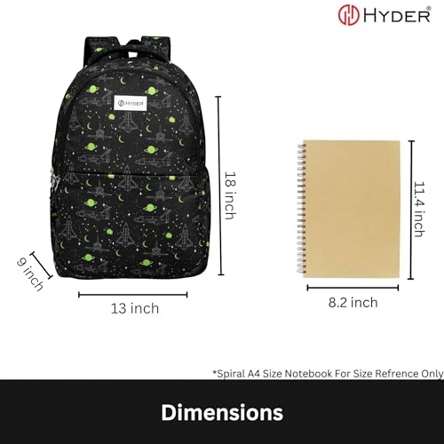 HYDER 35L Zippy Latest And Trendy Stylish Waterproof College/Casual/School Bag/Backpack For Kids, Boys, Girls, Men And Women | Best Bags For Everyday Use (Black) - Image 5